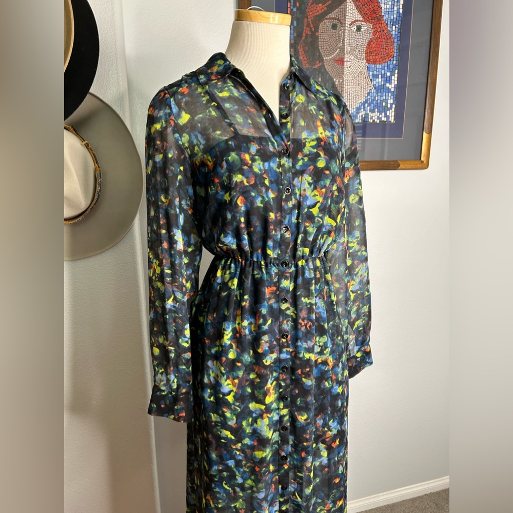 Kensie Black Long Sleeve Dress